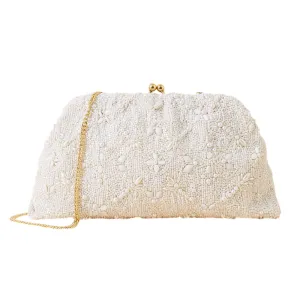 Accessorize London Women's White Bridal Sequin Clutch