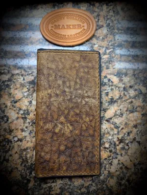 Badlands Bison Checkbook Wallet With ID, Bison Roper wallet, Bison Long Wallet, Leather Wallet, Men's Wallet