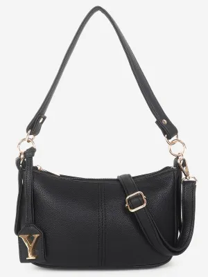 Baguette bag with long sling (Black)
