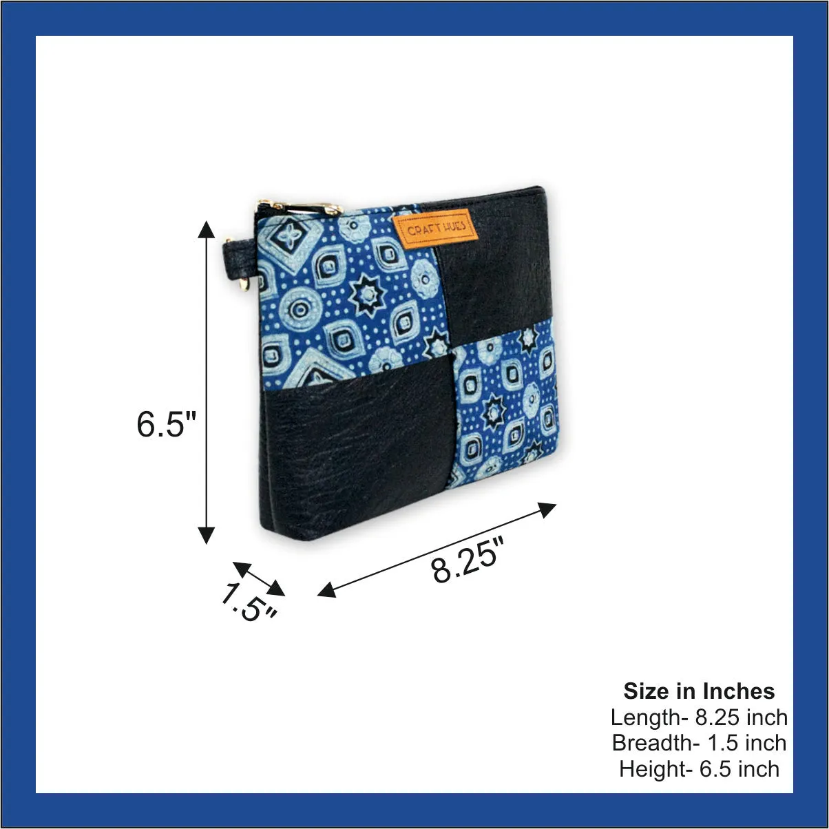 Blue Ajrakh Mobile Sling Bag