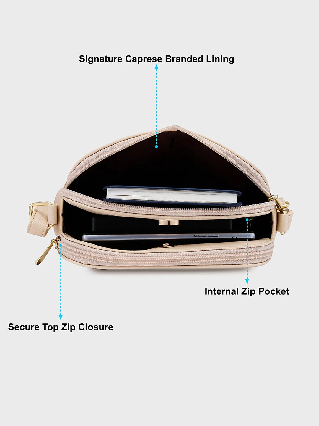 Caprese Safia Sling Small Beige