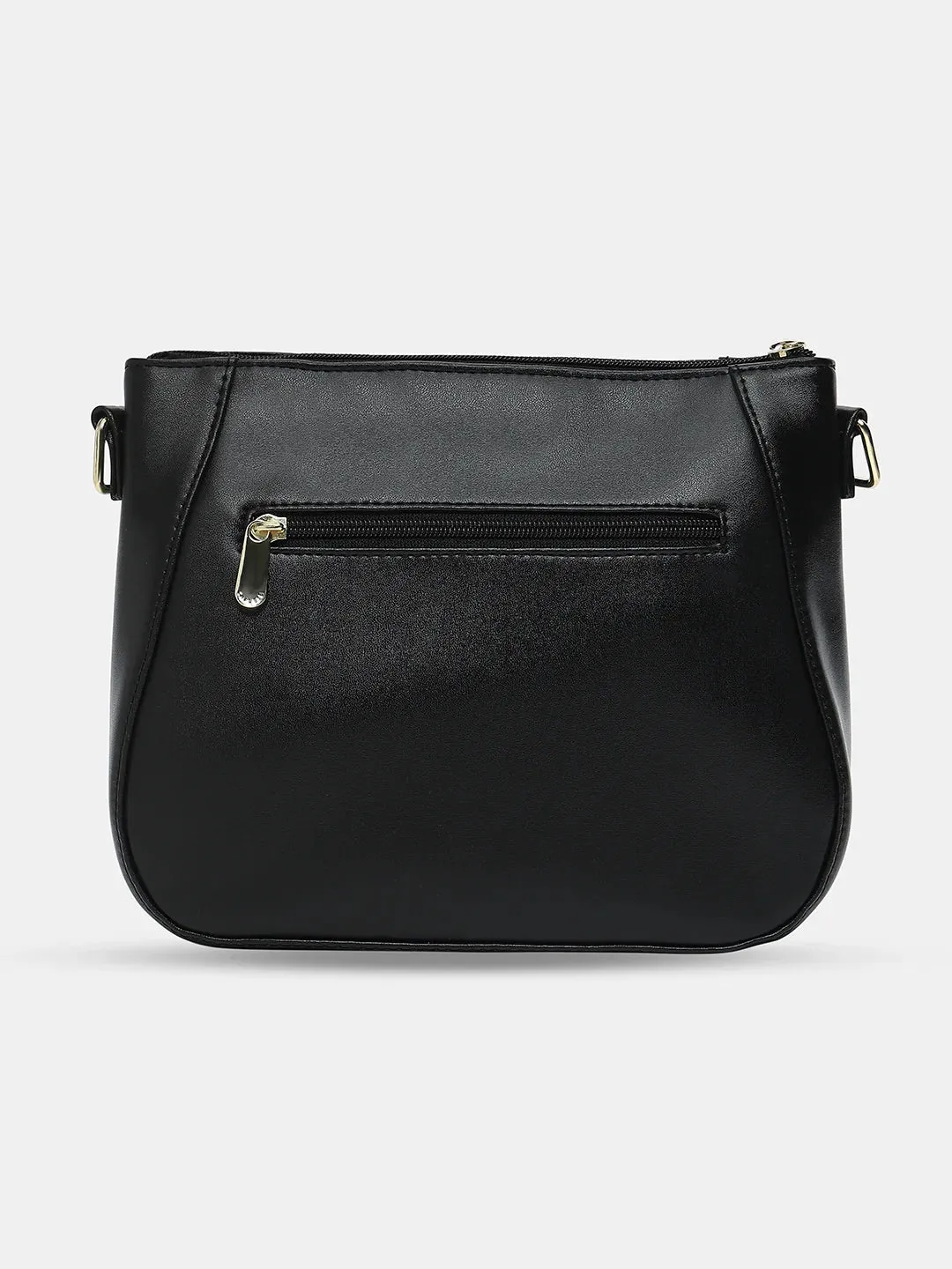 Caprese Snow Sling Medium Printed Women'S Handbag Black