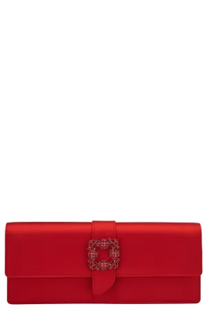 Capri Long Clutch - Bright Red