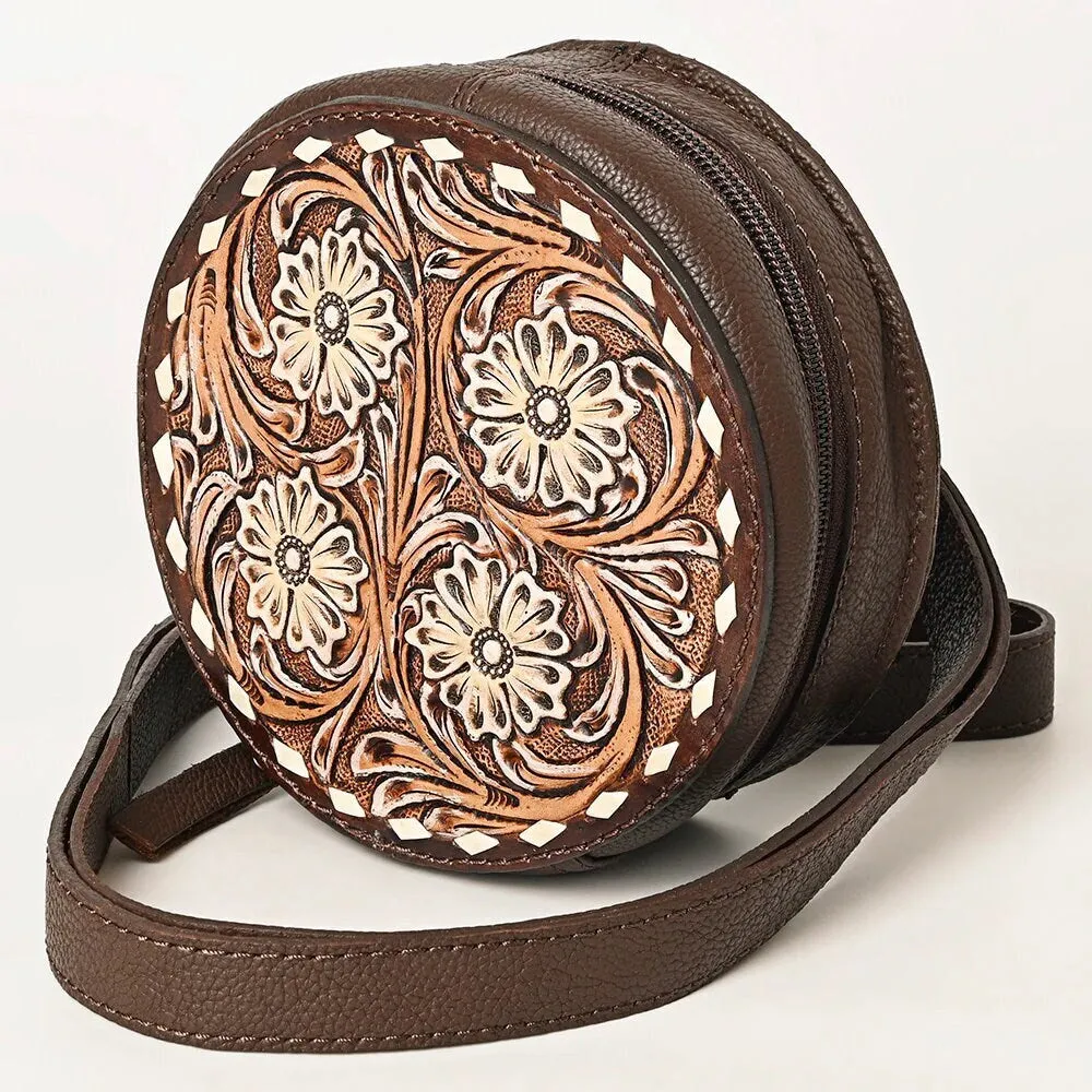 Chaney Ranch Round Leather Sling Wallet