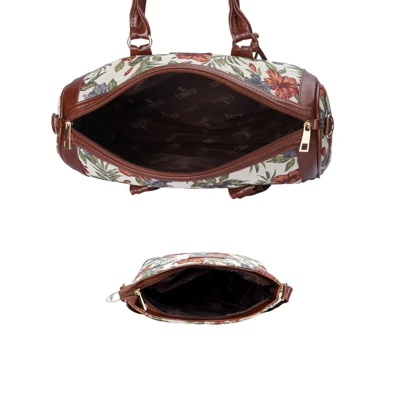 Combo: Linda Sling Bag & Lorna Handbag - Floral Design | Adjustable Strap | 11L | Multicolour