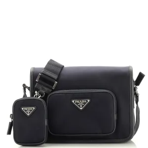 Front Pocket Flap Messenger Bag Re-Nylon Small