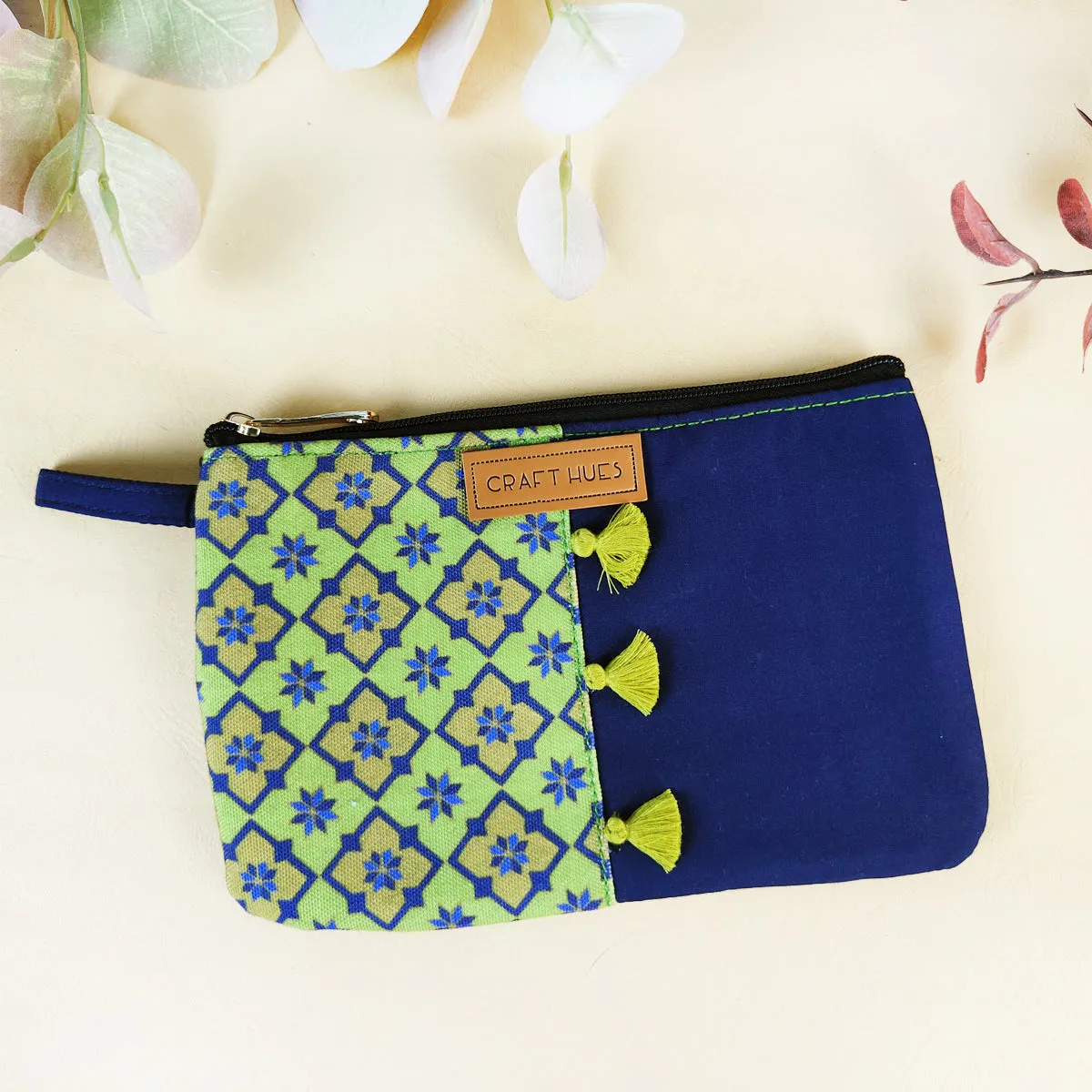 Green Kites Half Print Sling/Pouch Bag Combo