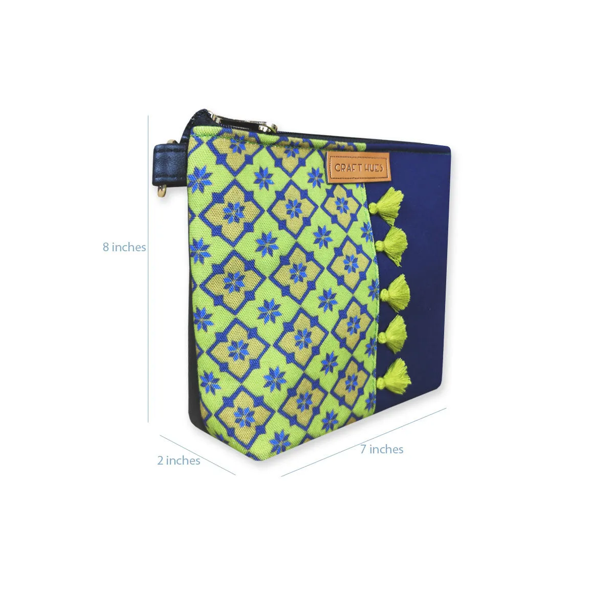 Green Kites Half Print Sling/Pouch Bag Combo