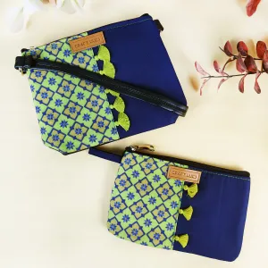 Green Kites Half Print Sling/Pouch Bag Combo