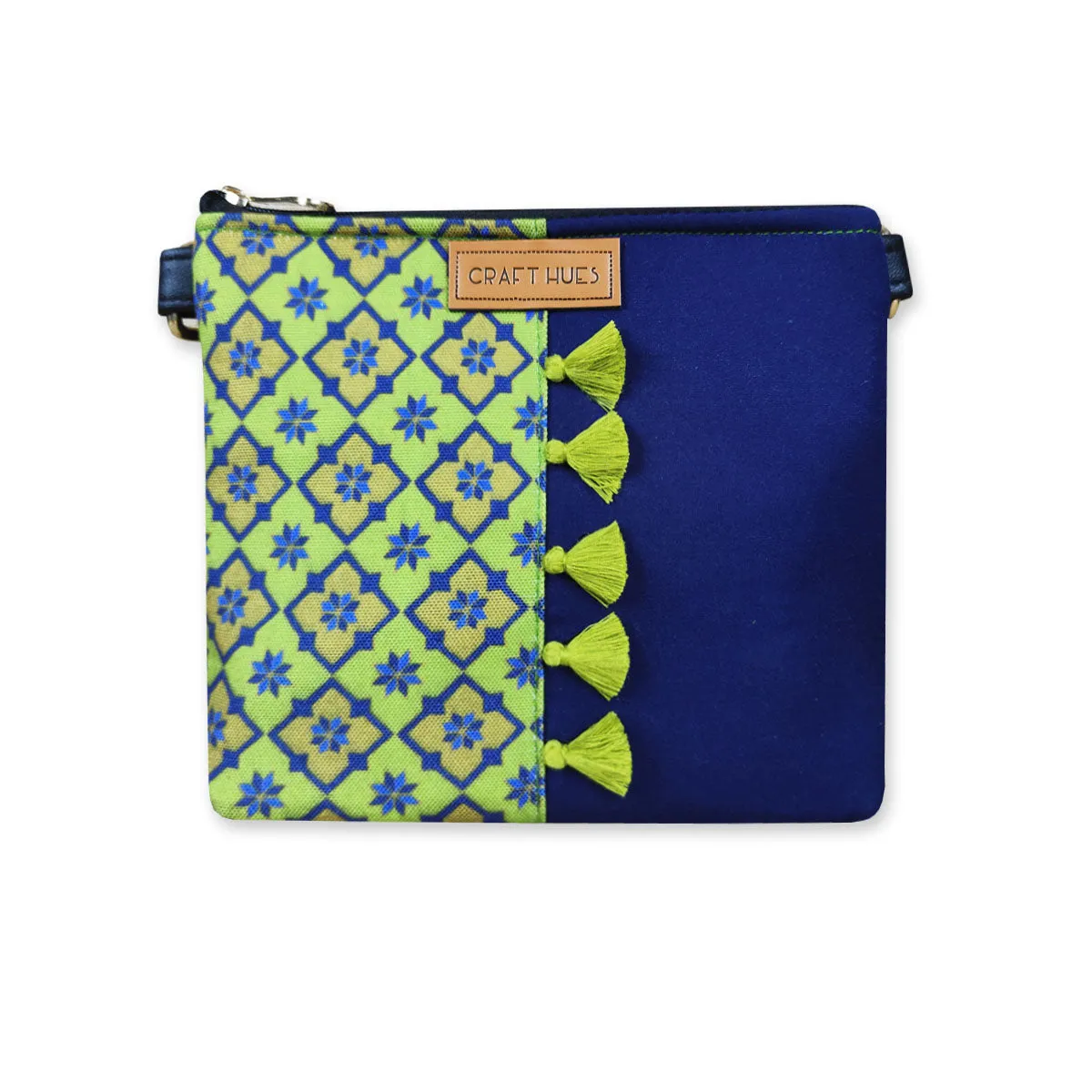 Green Kites Half Print Sling/Pouch Bag Combo