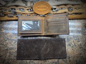 Hippo Leather Bi fold wallet, Leather wallet, Exotic Leather wallet
