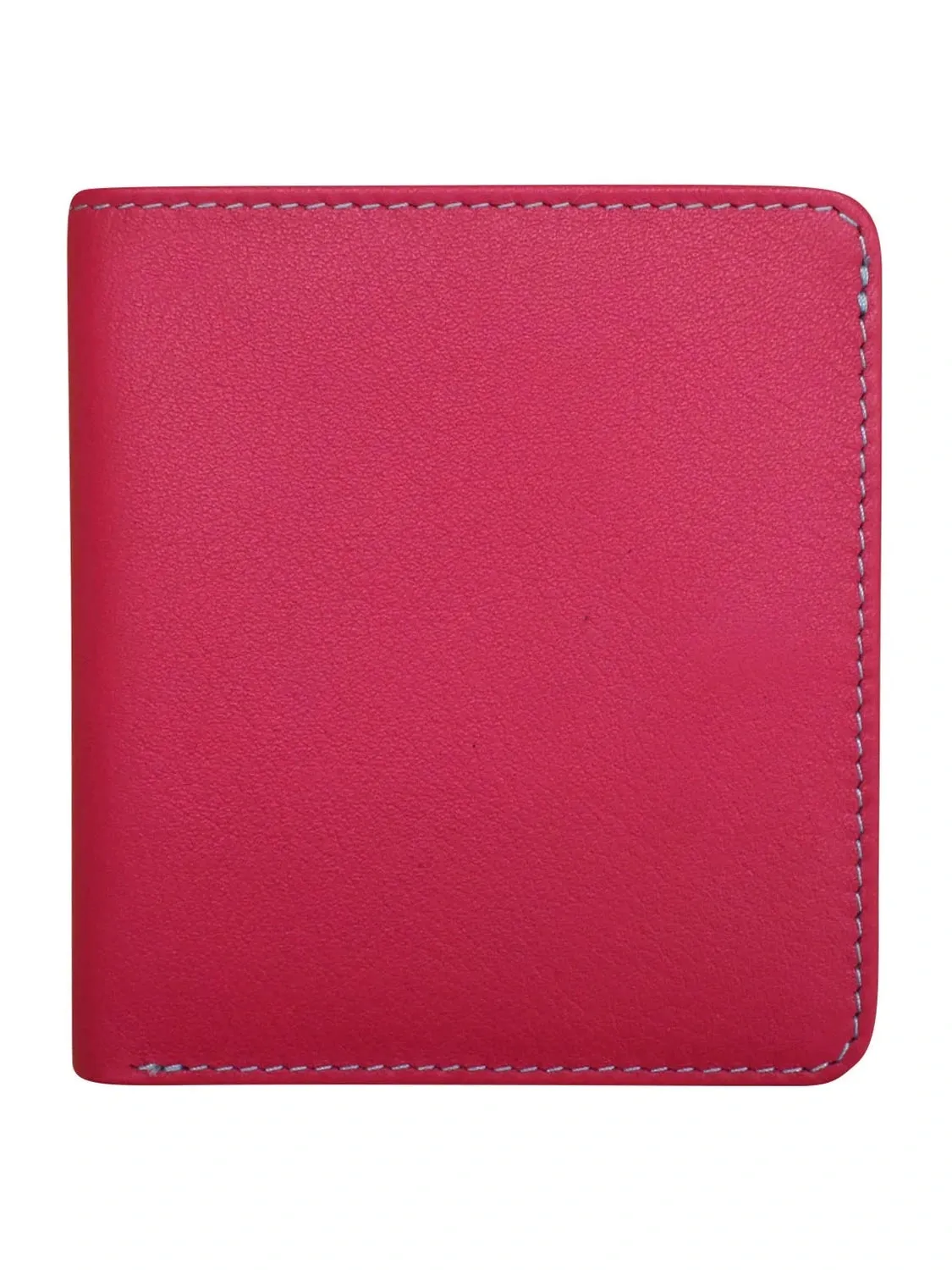 Indian Pink/Turquoise-Two Tone Mini Bifold Rfid Leather Wallet