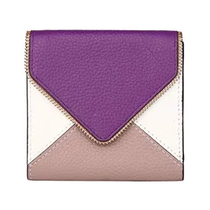 Lavemi RFID Blocking Small Compact Leather Wallets Credit Card Holder Case for Women(Envelope Purple)