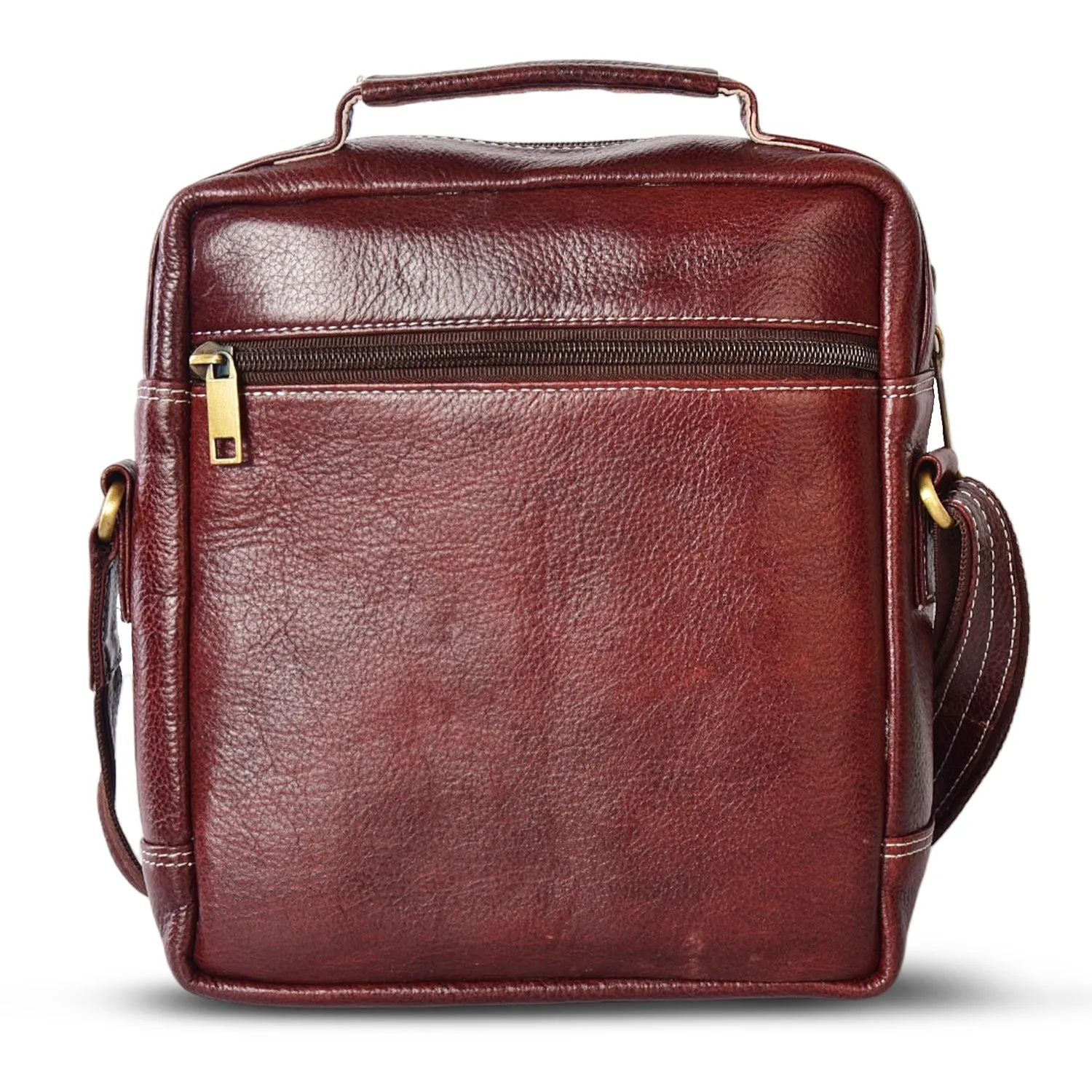 Leather Messenger Bag 36812 (Brown)