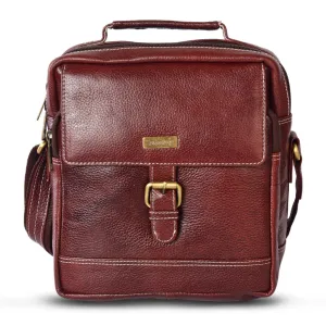 Leather Messenger Bag 36812 (Brown)