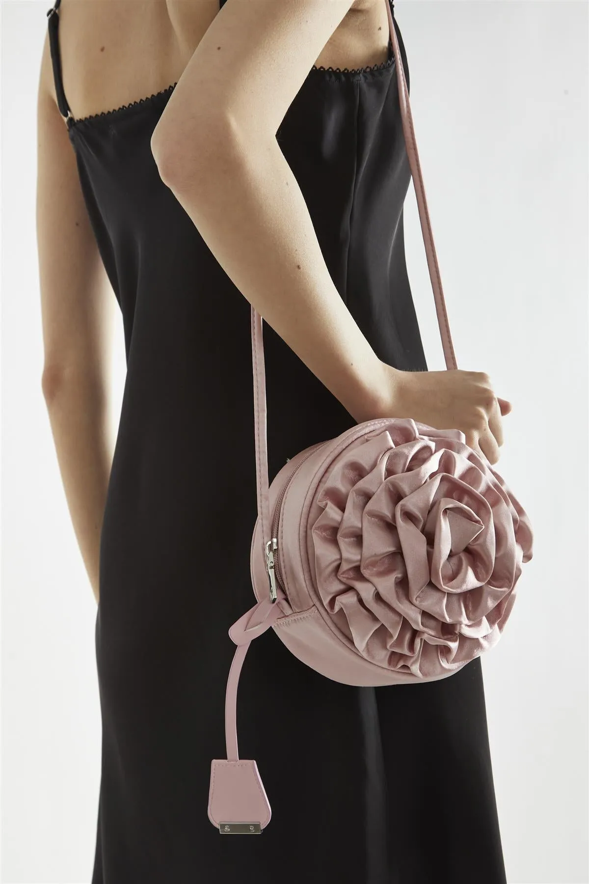 Light Pink 3D Rose Clutch-Bag
