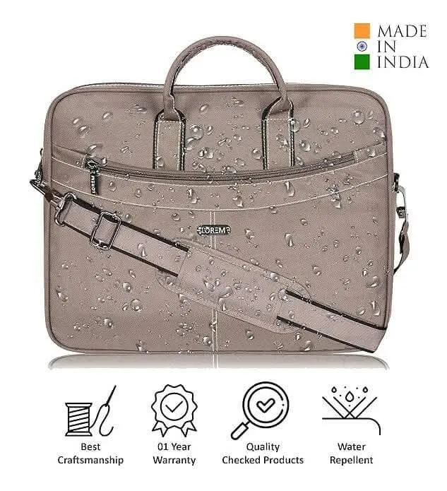 LOREM Grey Color Linen fabric 10L Unisex Messenger Bag (BG86)