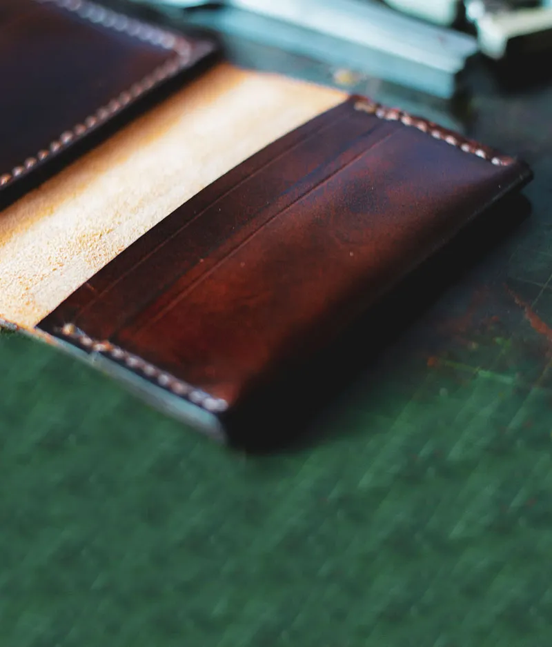 Mens Leather Front Pocket Wallet - Librarian