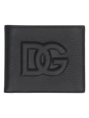 Men's Logo Leather Wallet in Black | BP1321AT489 Color 80999