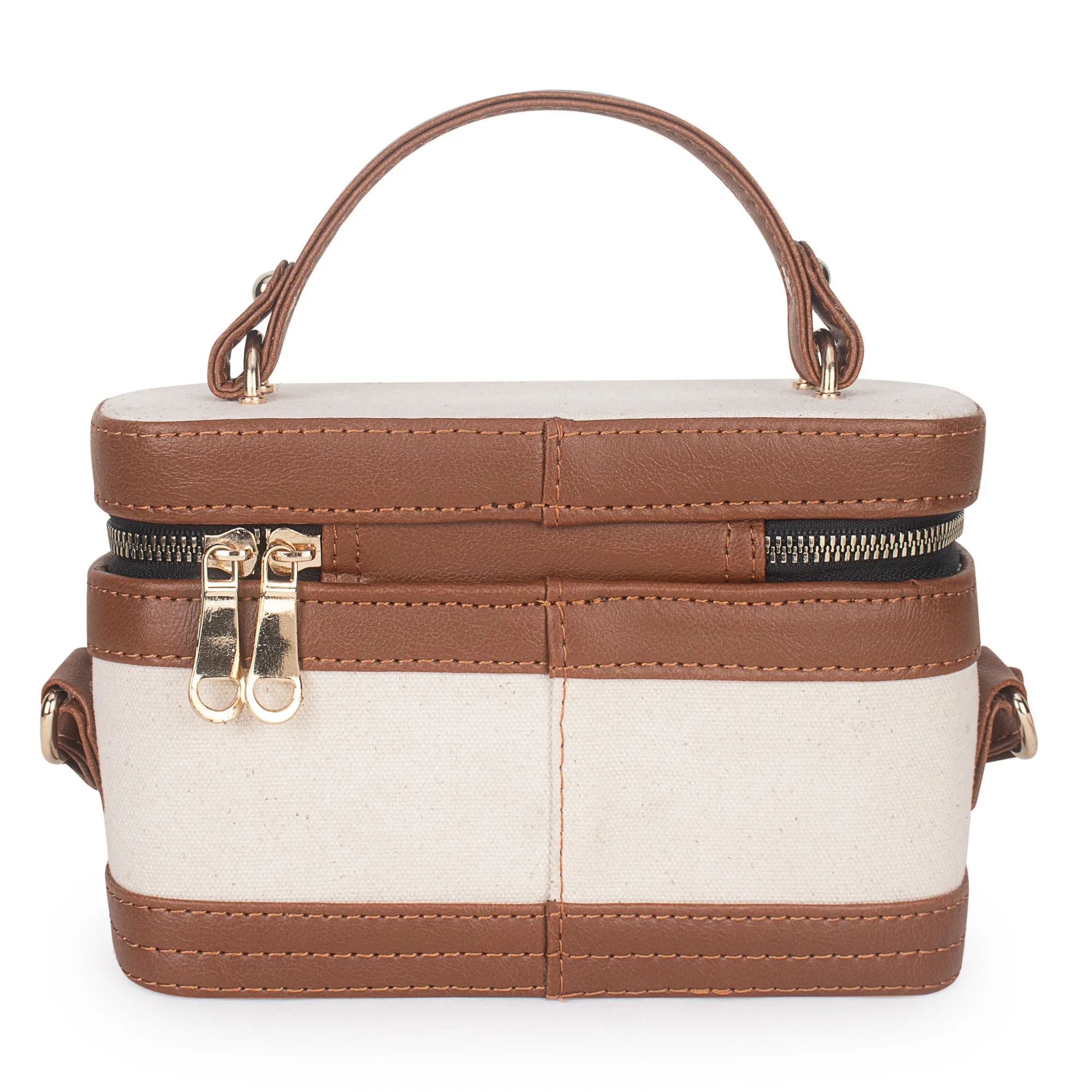 Off White- Tan Canvas Bucket Sling Bag