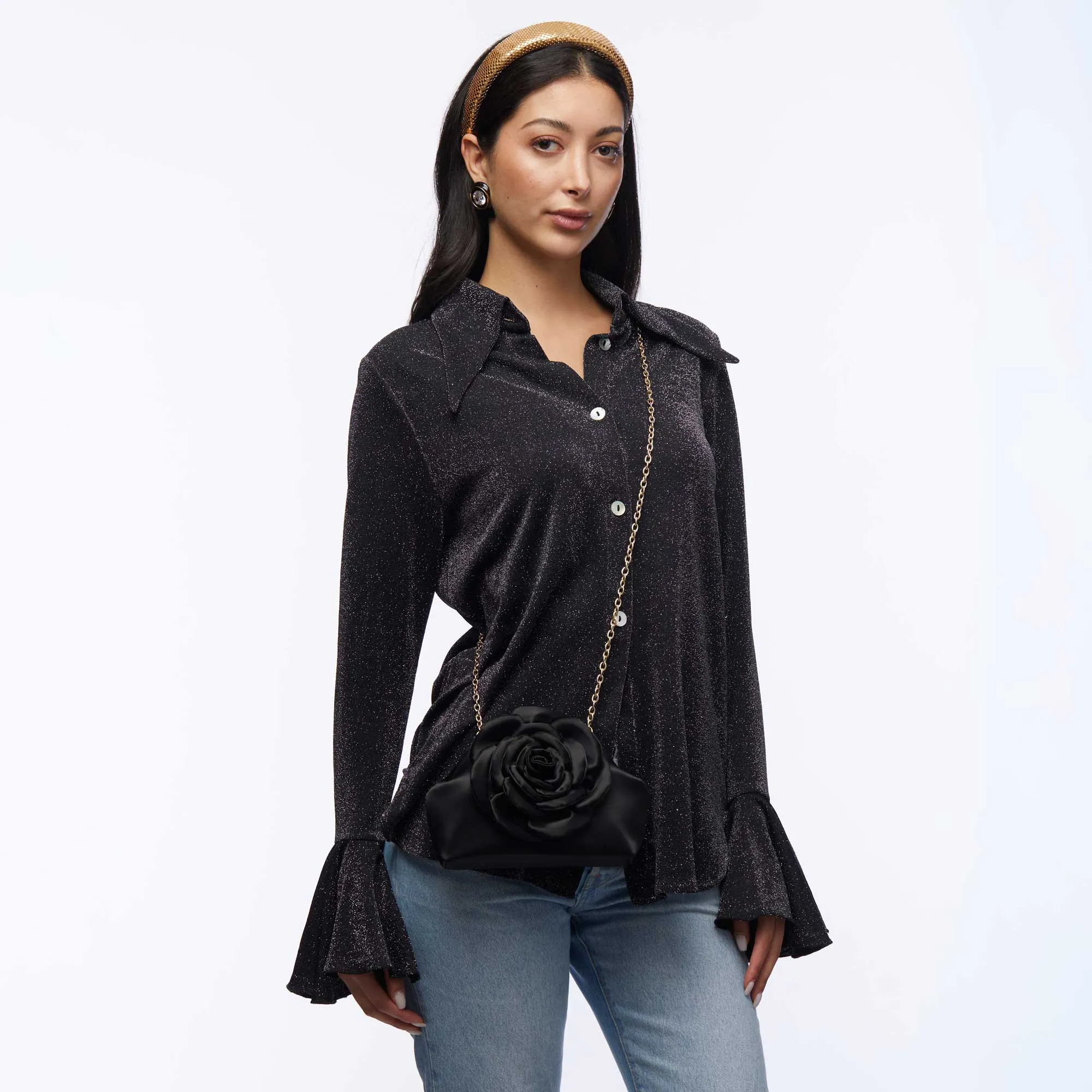 *PRE-ORDER* JET ROSIE SATIN CLUTCH