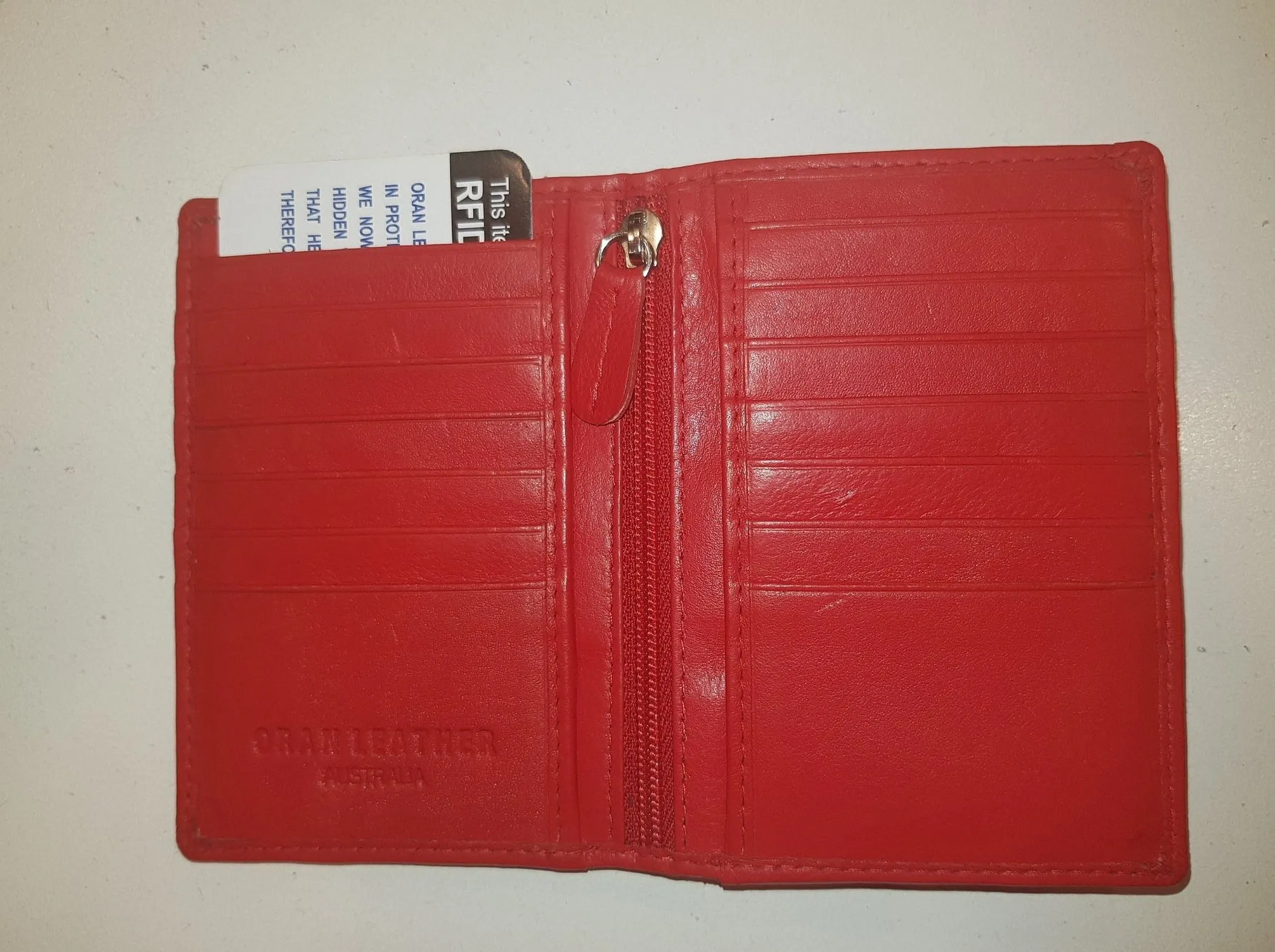 RFID Genuine Soft Leather Slim Card Wallet