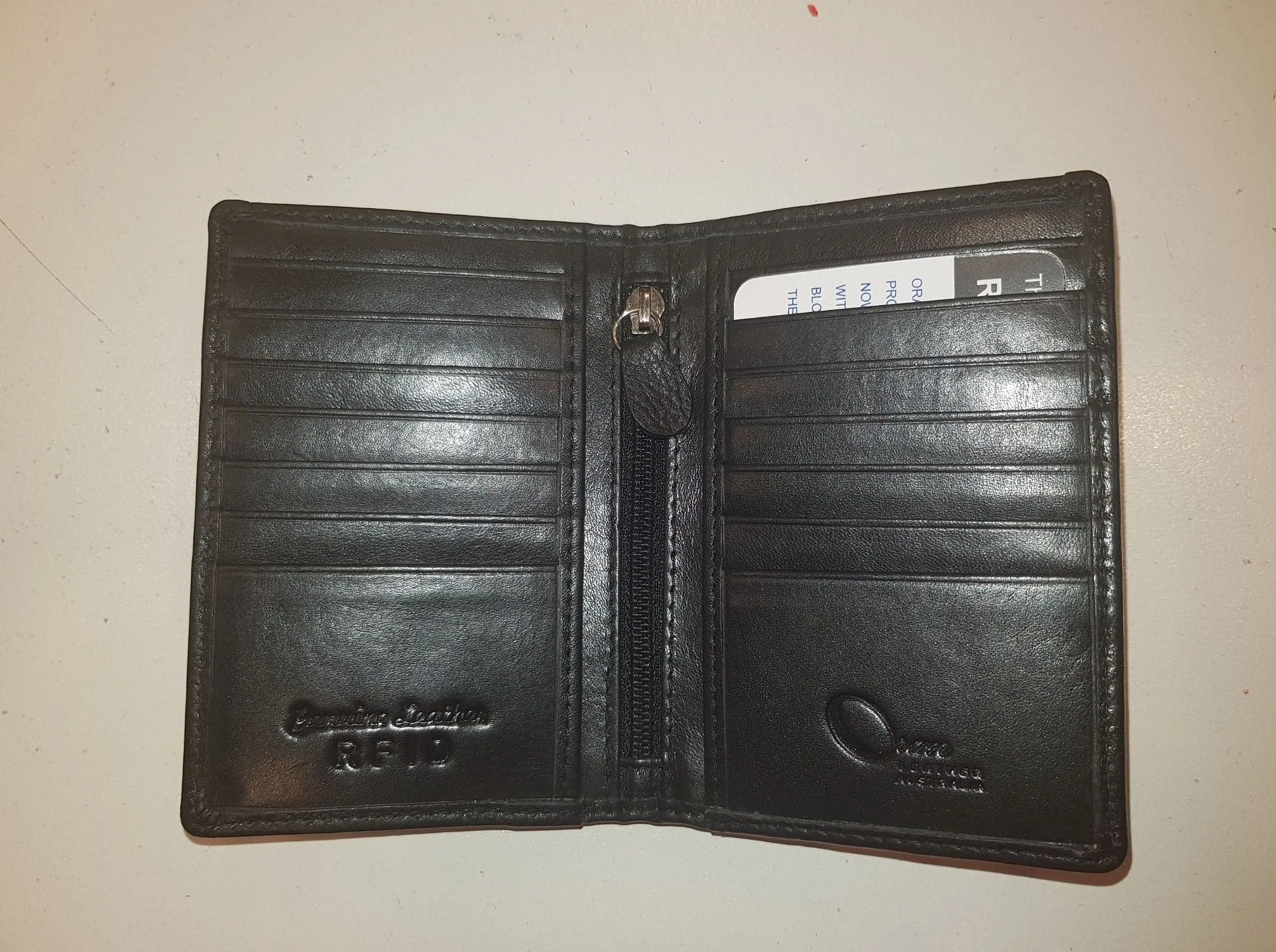 RFID Genuine Soft Leather Slim Card Wallet