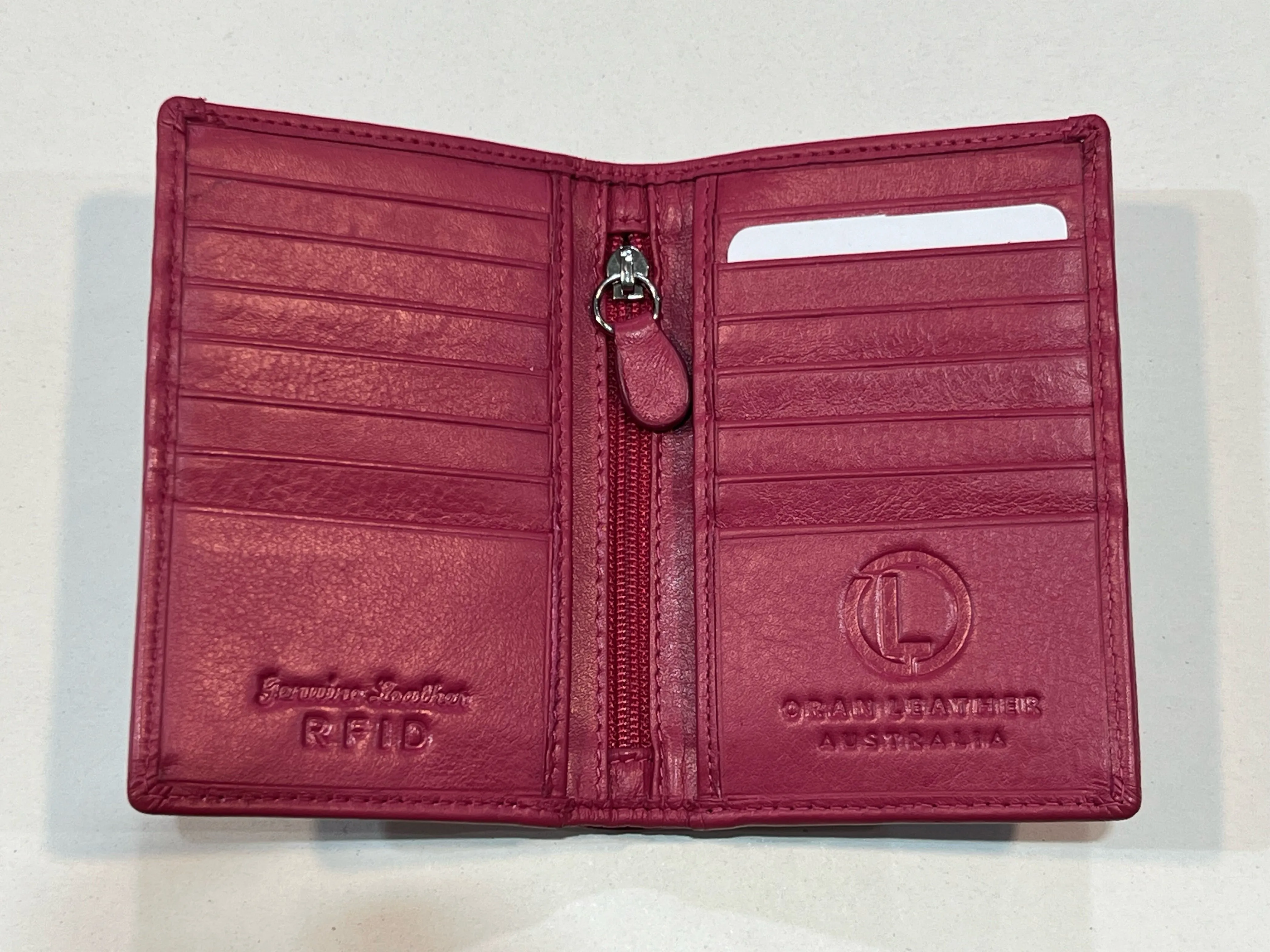 RFID Genuine Soft Leather Slim Card Wallet