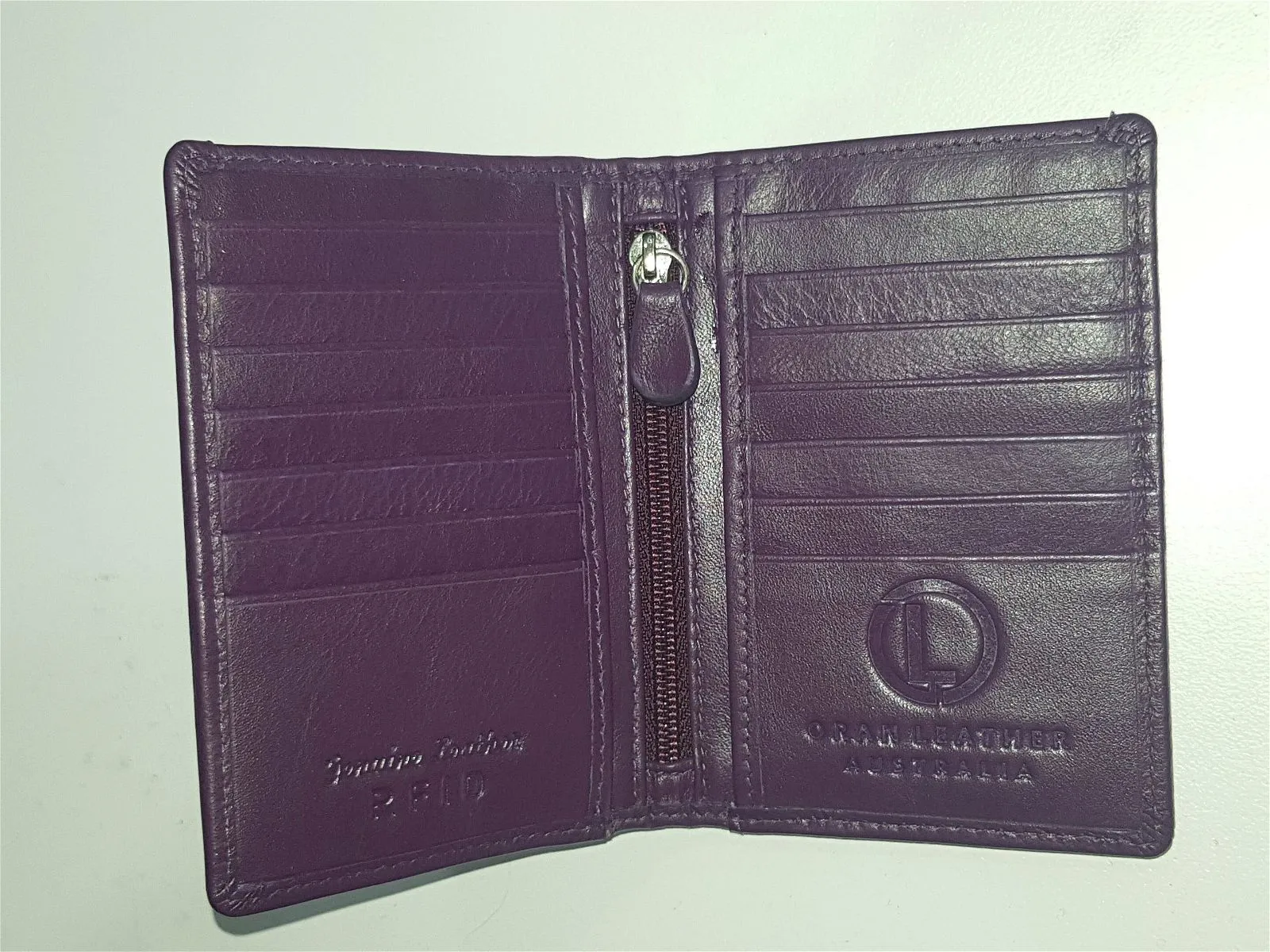 RFID Genuine Soft Leather Slim Card Wallet