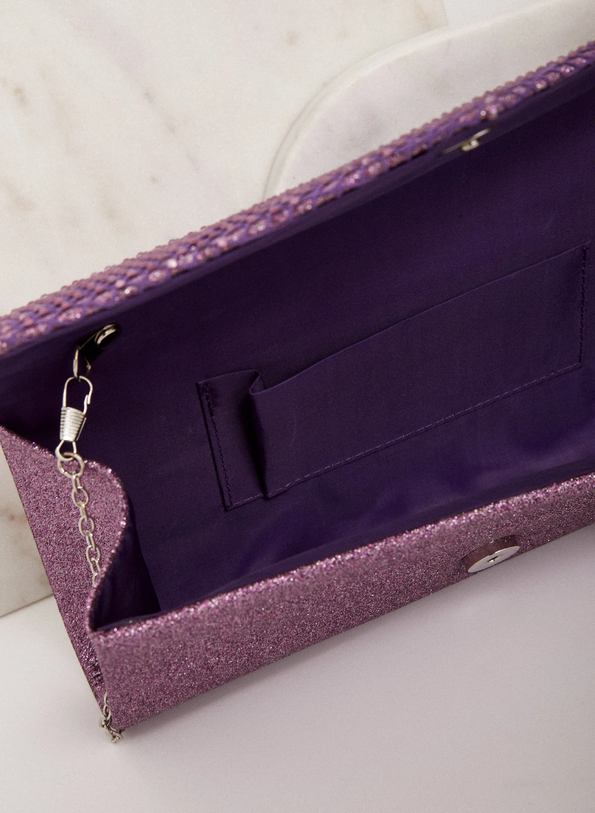 Rhinestone Detail Evening Clutch