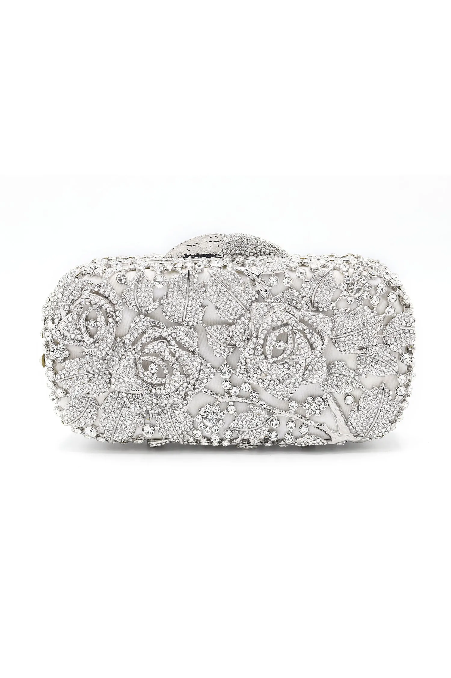 ROSE BUD CLUTCH-SILVER