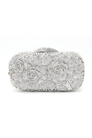 ROSE BUD CLUTCH-SILVER