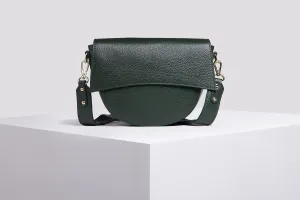 Sotti leather messenger bag in green
