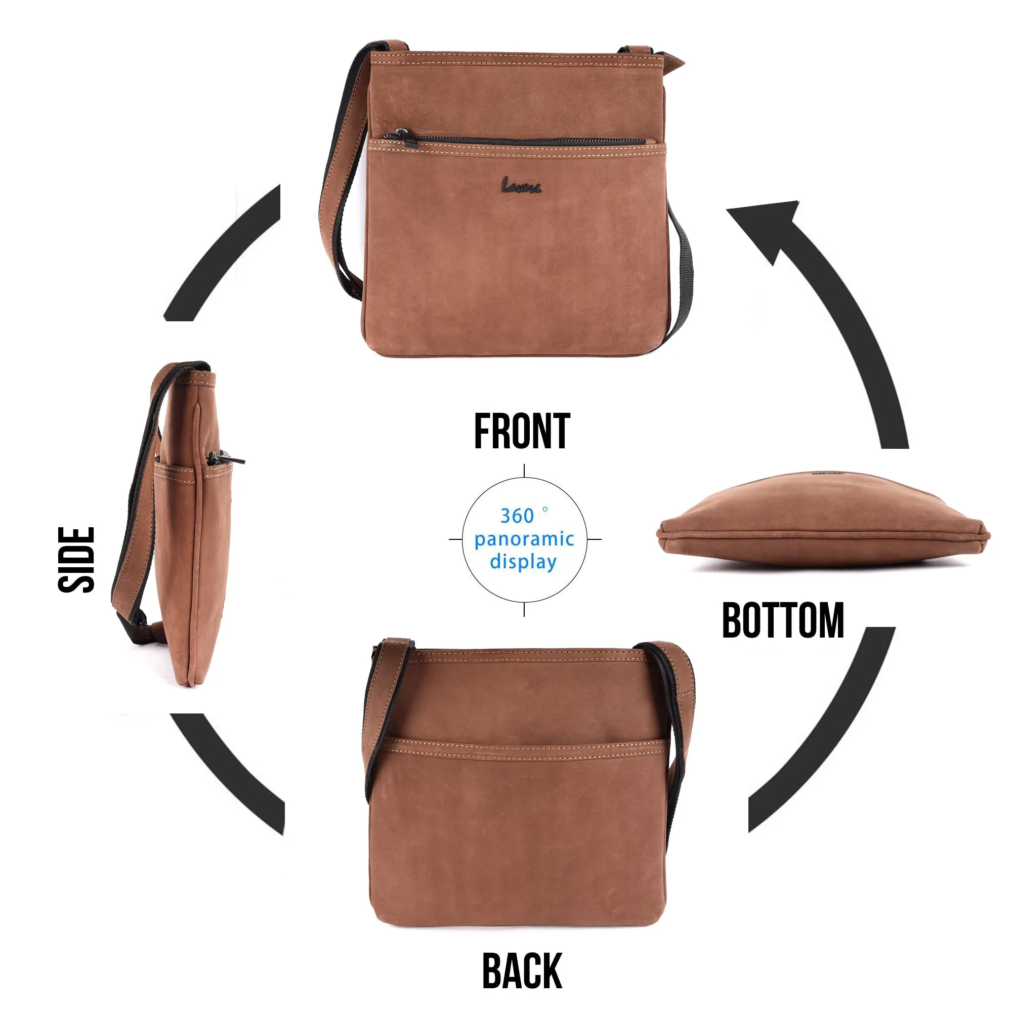 Sukab Leather Crossbody/Messenger Bag #LD06