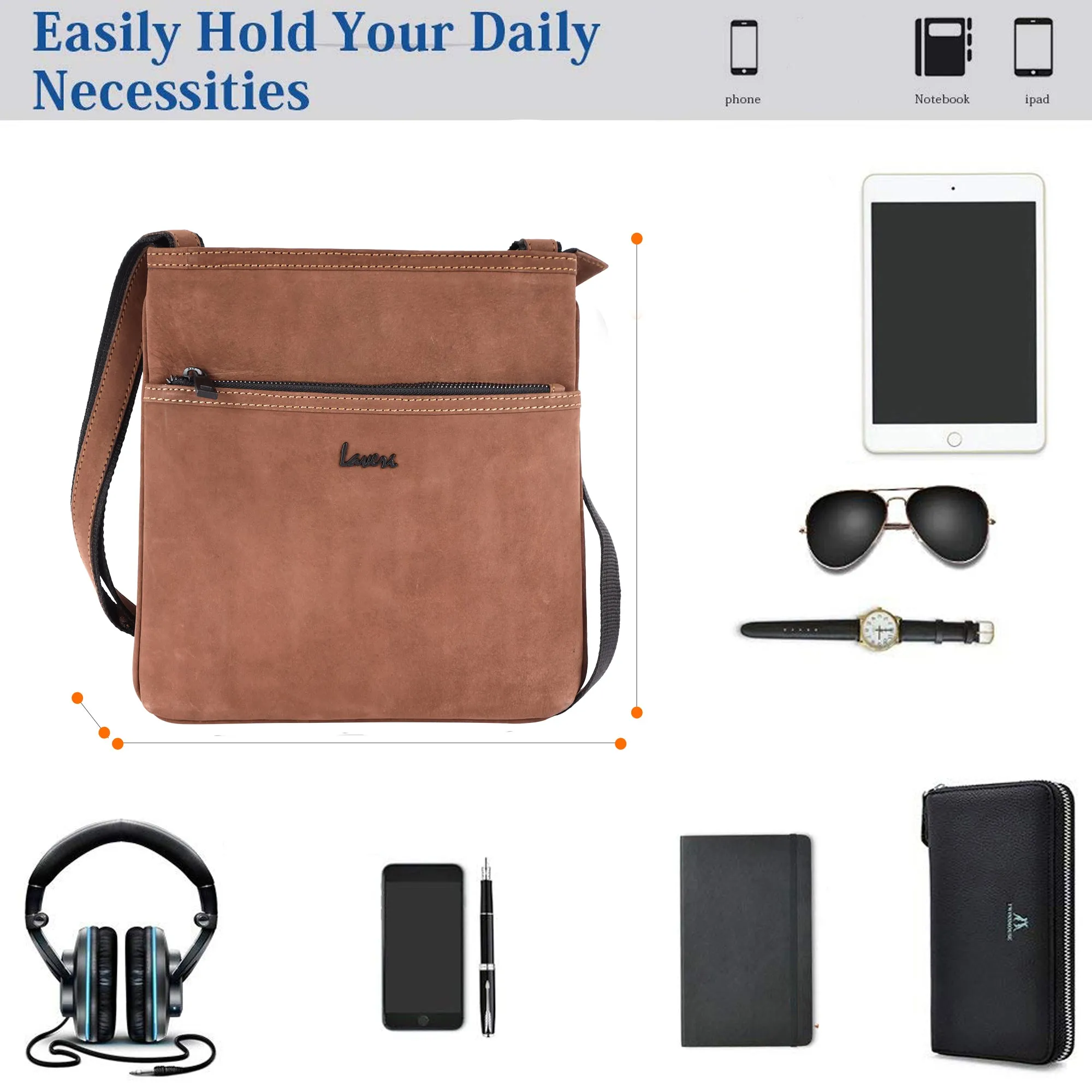 Sukab Leather Crossbody/Messenger Bag #LD06