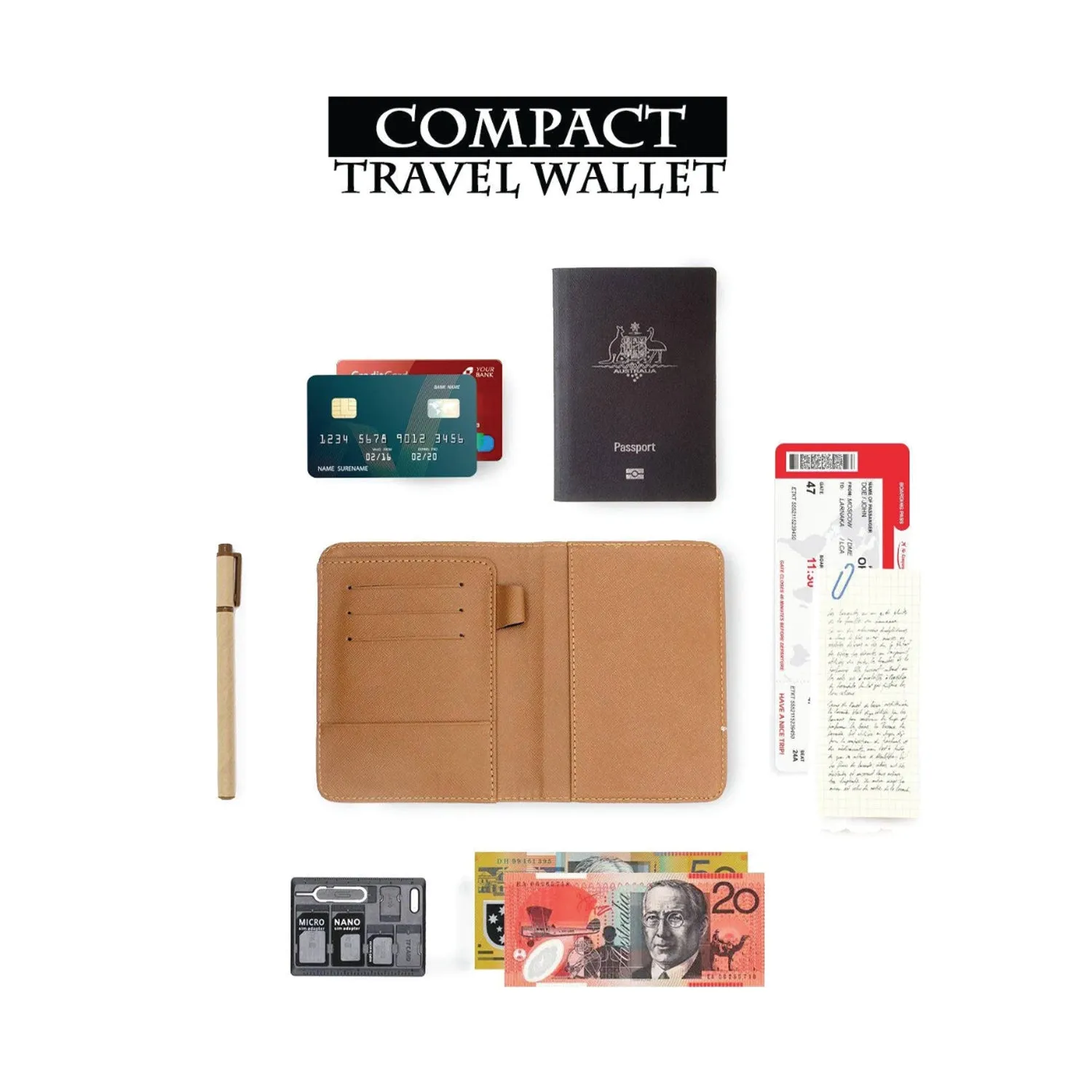 Travel Wallet - Leaves