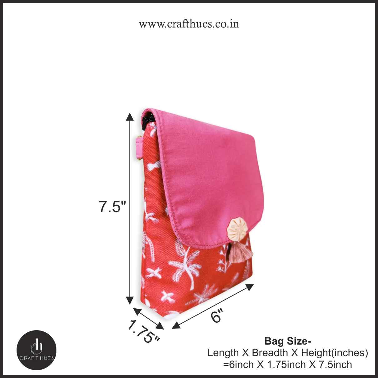 Warli Mobile Sling Bag-Orange
