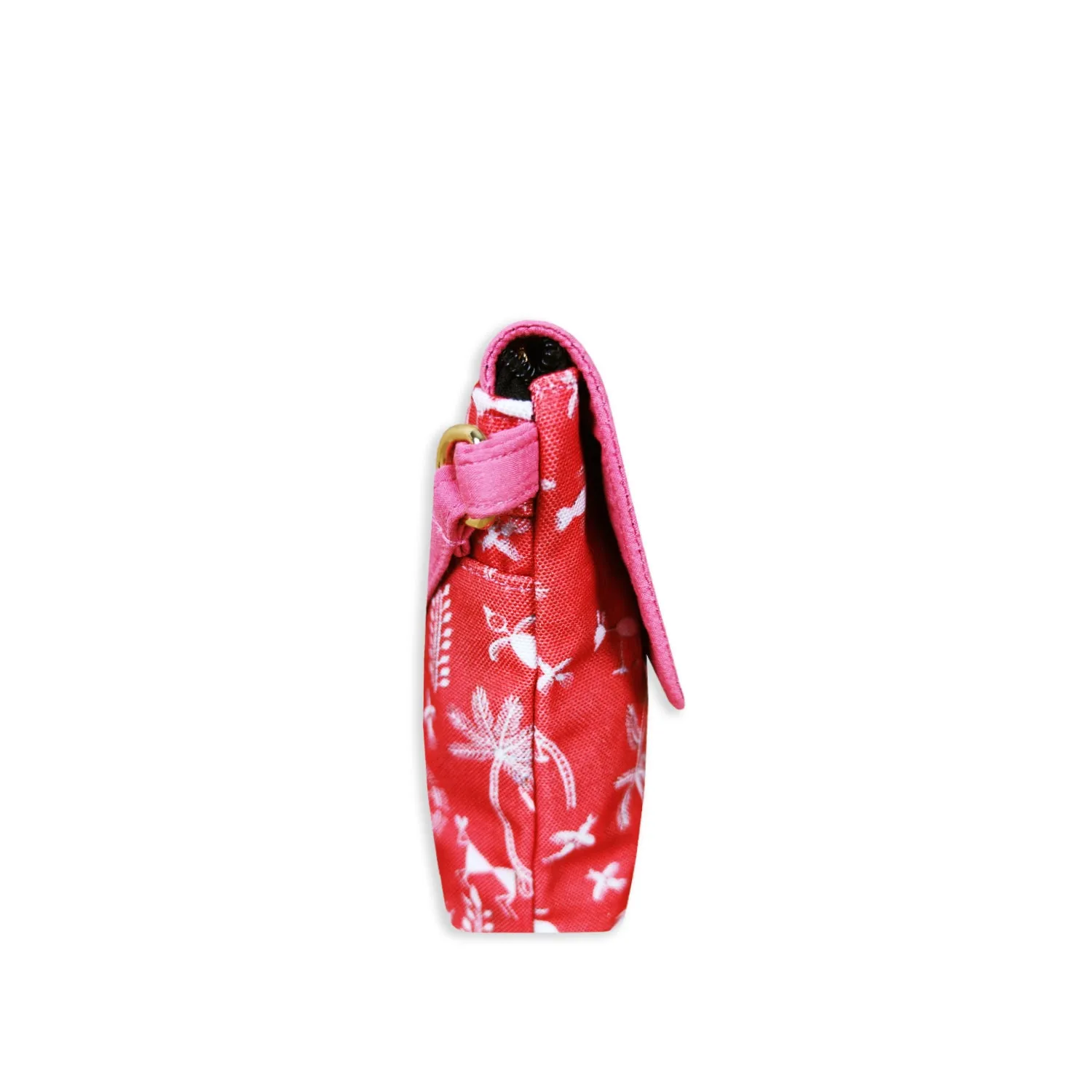 Warli Mobile Sling Bag-Orange
