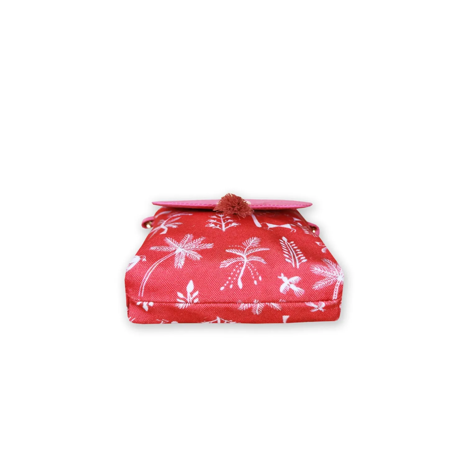 Warli Mobile Sling Bag-Orange