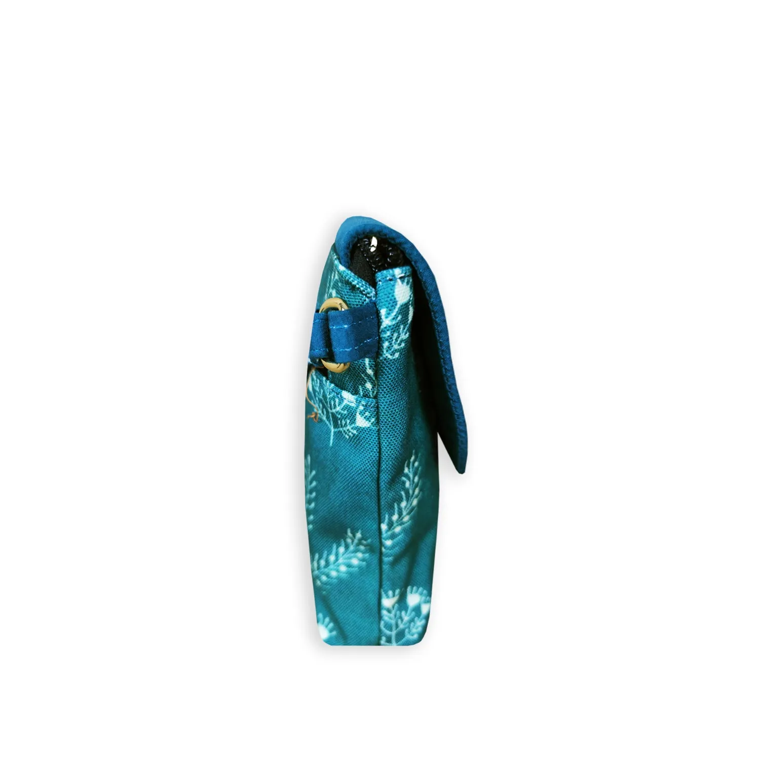 Warli Mobile Sling Bag-Teal