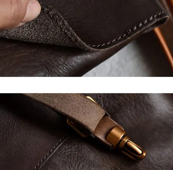 YAAGLE Women Vintage Tanned Leather Messenger Flap Handbag YG297 (big)