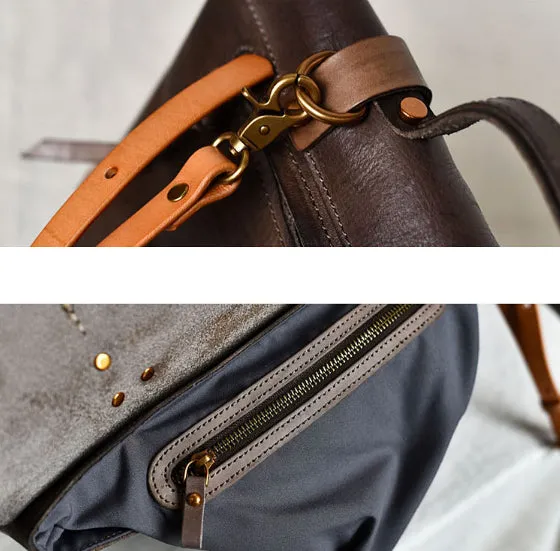 YAAGLE Women Vintage Tanned Leather Messenger Flap Handbag YG297 (big)